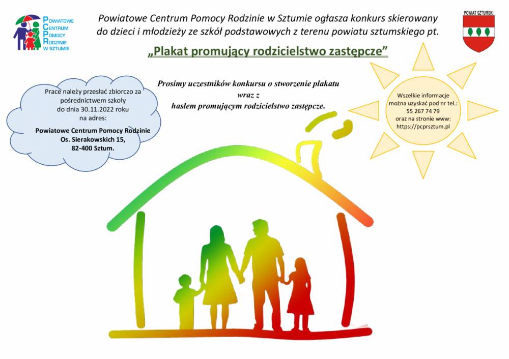 Konkurs Powiatowego Centrum Pomocy Rodzinie w Sztumie Szkoła