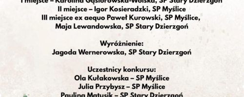 Wyniki Gminnego Konkursu Literackiego "A Letter to Santa Claus" 18.12.2025